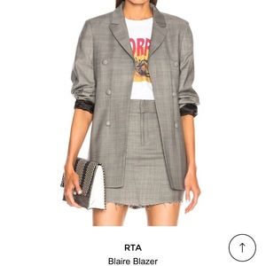 RTA Blair Blazer - size XS - grey plaid